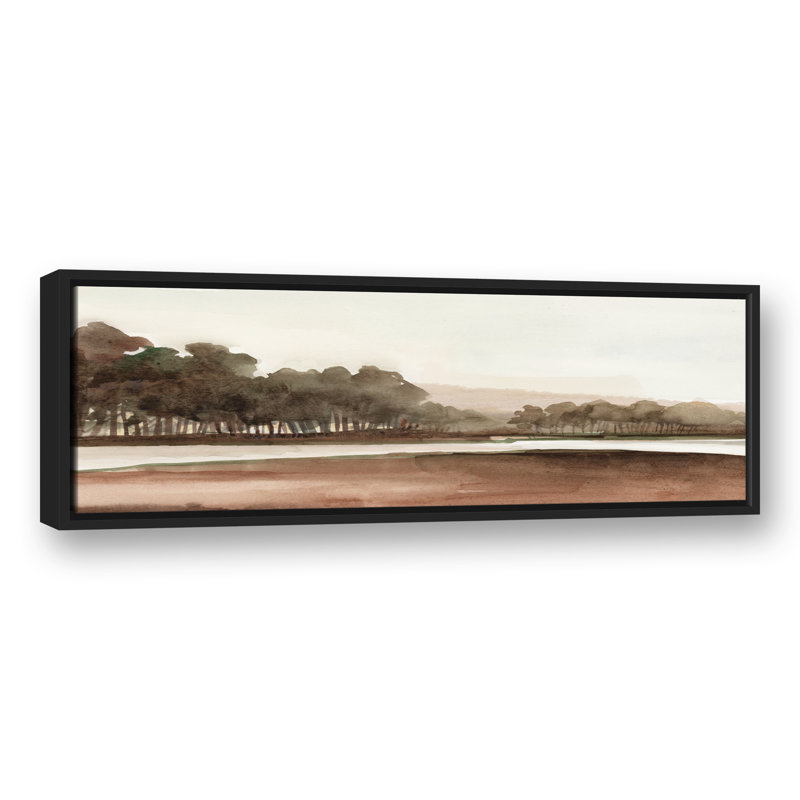 Campagne chaleureuse sur toile, H 13,75 po x l 37,75 po x P 1,75 po, Cadre flottant