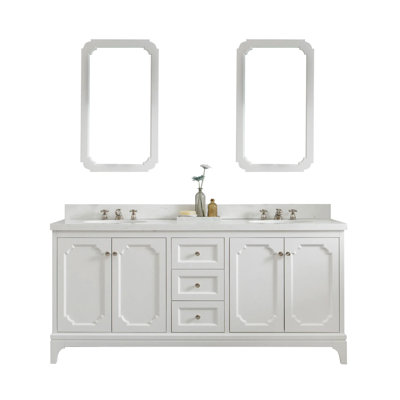 Queen 60" Double Bathroom Vanity Set with Mirror