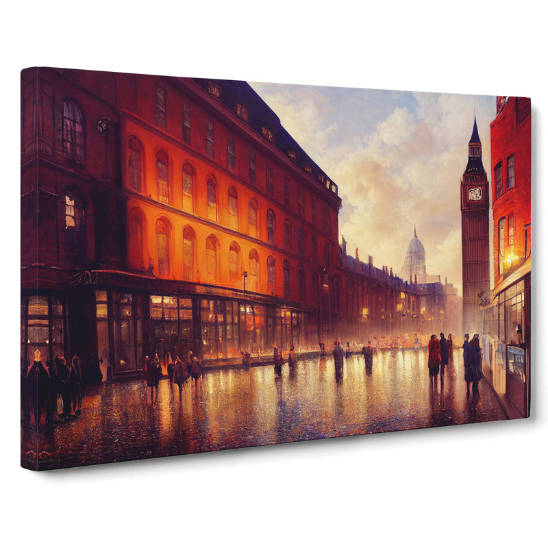 London City Art Painting - Wrapped Canvas Painting, 40cm H x 60cm W x 3cm D