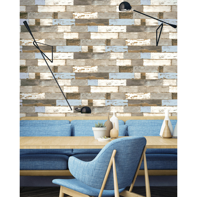 Rouleau de papier peint autocollant de style déclin L 18 pi x l 20,5 po Dayanara