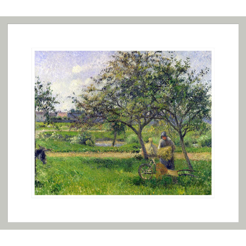 «The Wheelbarrow Orchard» par Camille Pissarro, impression giclée sur cadre, H 17,75 po x l 20,48 po