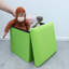 38cm Wide Square Footstool Ottoman with Storage