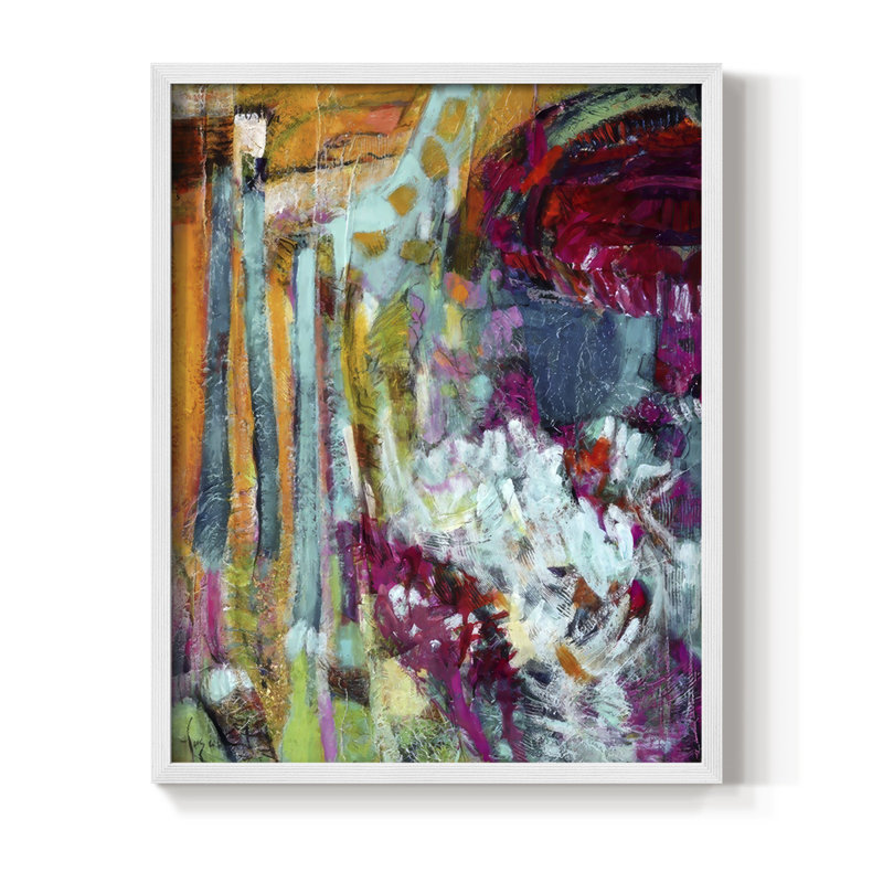 A Place to Put Down Roots Framed Print - Solid Wood, 15" H x 12" W, White