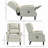 Manual Push-Back Massage Recliner with Remote Controller