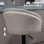 Ensemble de 2 tabourets de bar réglables pivotants, tissu tactile lin, beige