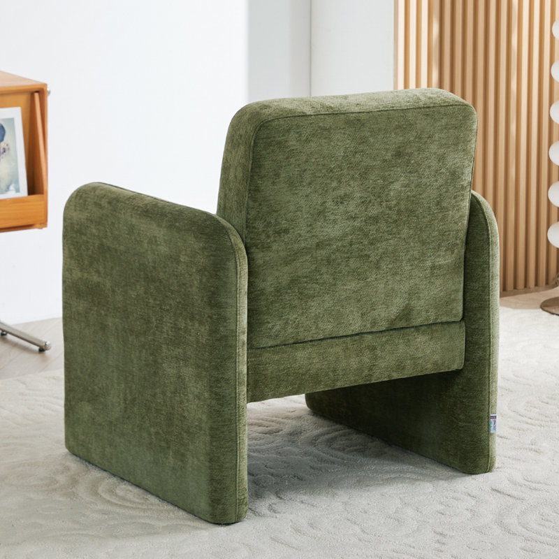 Upholstered Armchair, Green