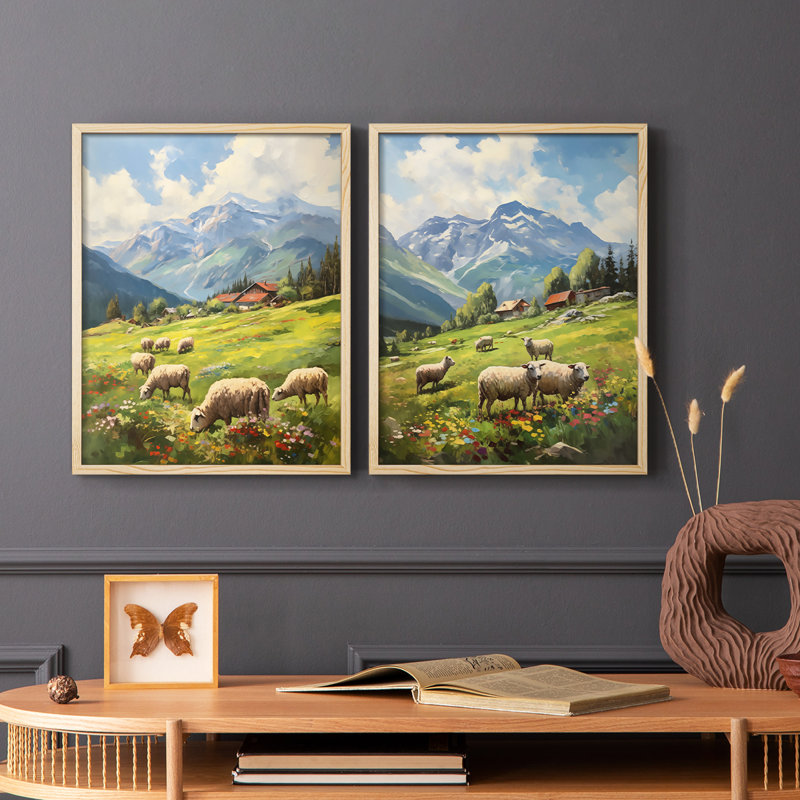 ANIMALS Series CECVIII - Reproduction encadrée de qualité supérieure - prête à être accrochée - aucun clou requis - aucun clou requis