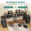 L-Shaped Computer Desk with Power Outlet-96438533