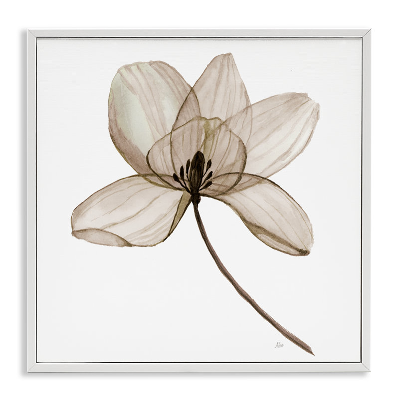 Art giclée encadrée beige et opaque par Nan, Giclée encadrée blanc bord de mer, H 17 po x l 17 po