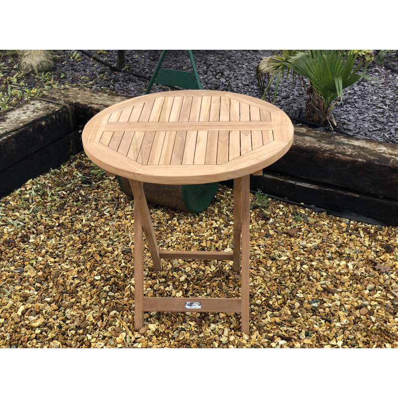 Racine Round Teak Folding Outdoor Bistro Table , 70cm cm W 70cm cm D
