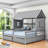 Campeon Twin Size Wood House Bed with 2 Drawers-640227945