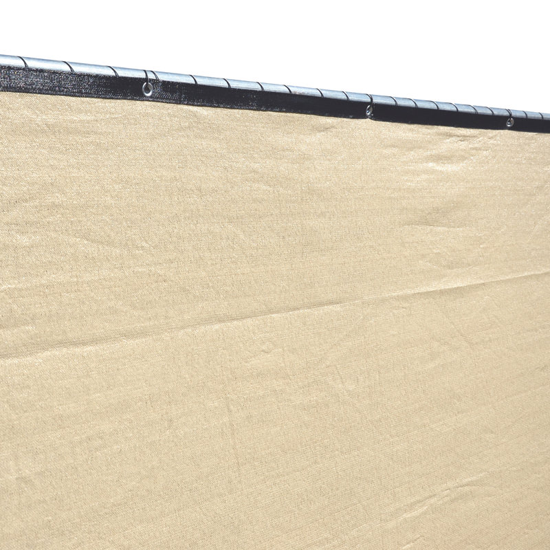 Beige Polyethylene Privacy Screen Fence for Garden and Pool, 8 ft. by 50 ft.