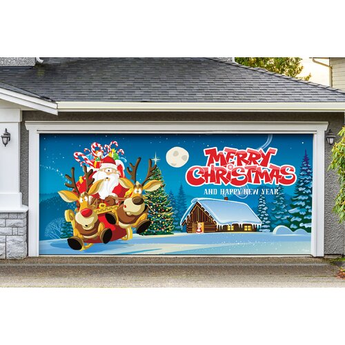 The Holiday Aisle® Santa's Take Off Garage Door Mural & Reviews | Wayfair