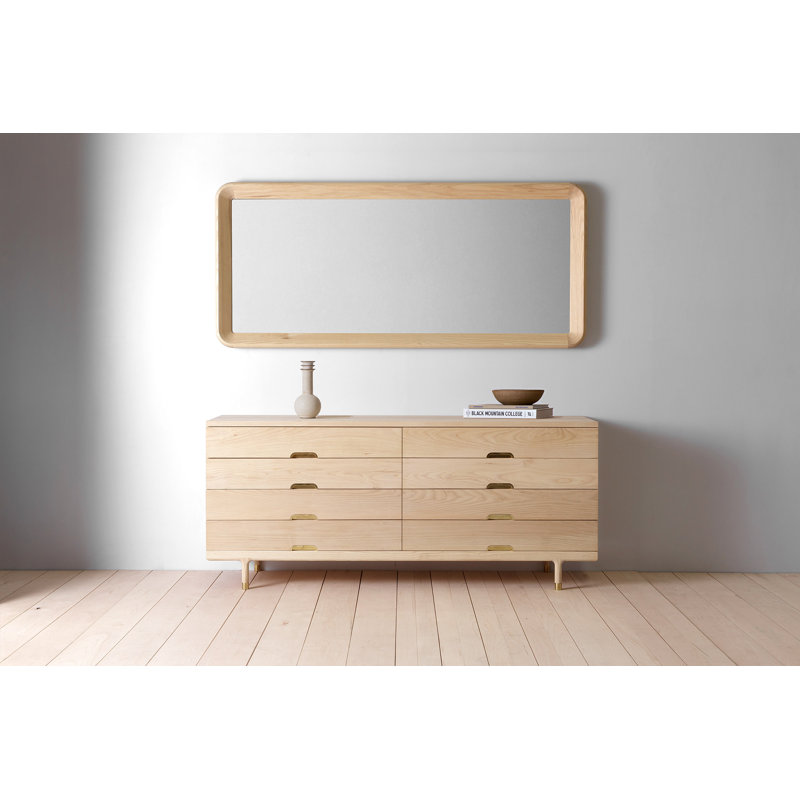 Simple Mirror, Beige Wood