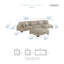 Canapé modulaire moderne 135 po avec tissu en microfibre Hulett-1067356606-1041393086