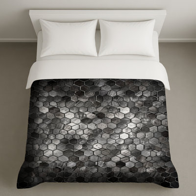 Housses de couette en tuiles hexagonales métalliques