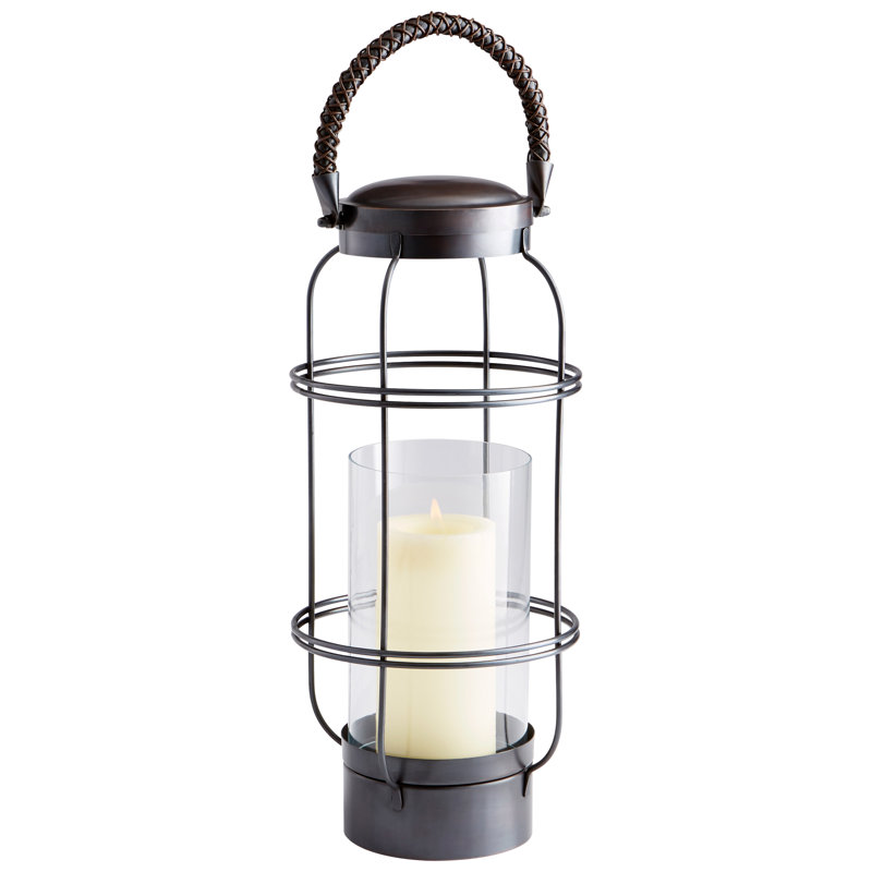 Dartmouth Iron Tabletop Lantern, 21.75" H x 9.75" W x 9.75" D
