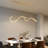 Shirlynn Iron LED Modern Linear Chandelier