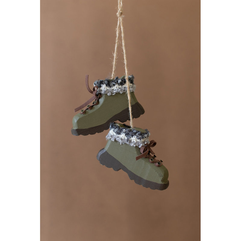  Ornement de Noël en forme de bottes vertes - décoration de maison de campagne festive