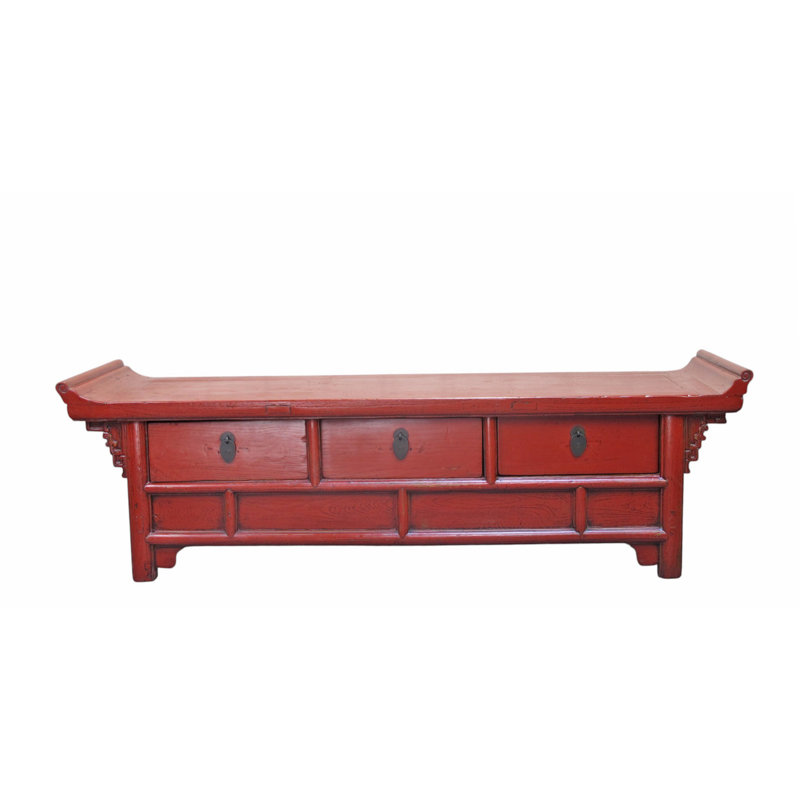 19th Century Red Altar-Style Console Table
