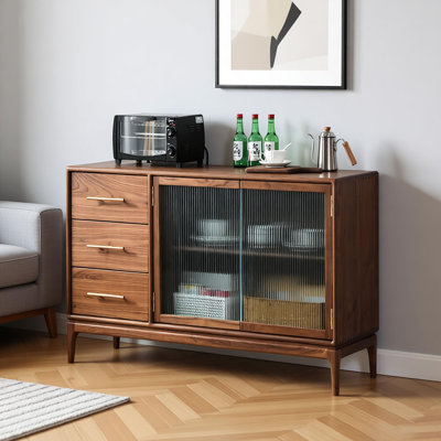 Solid wood retro simple sideboard
