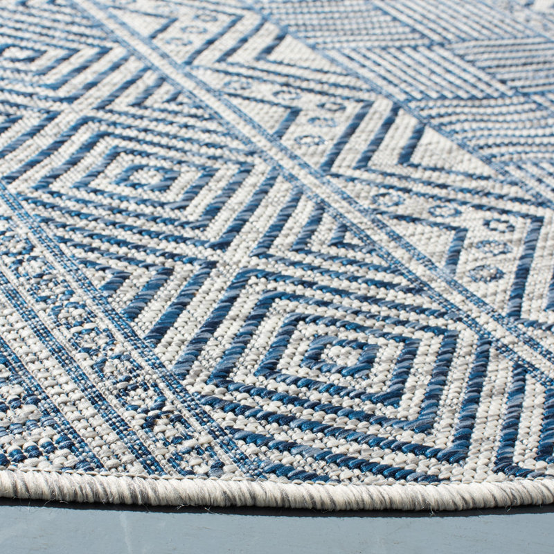 Selden Performance Southwestern Indoor/Outdoor Area Rug, Square 4'