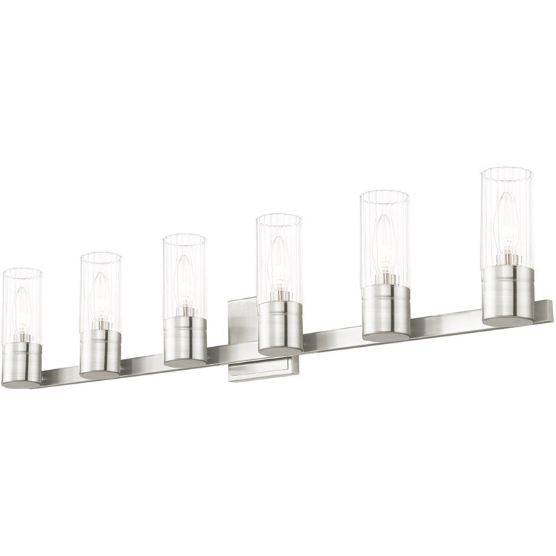 6 - Light Vanity Light, Brushed Nickel