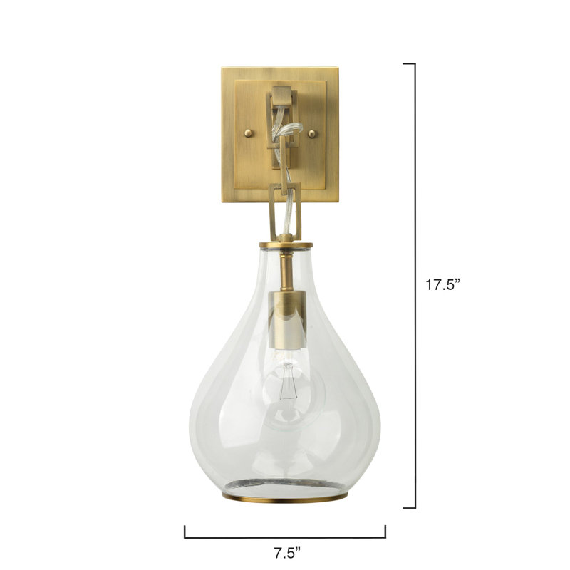 1 - Light Armed Sconce, Brass
