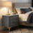 Elegant Velvet Upholstered Nightstand With Gold Legs-7848623