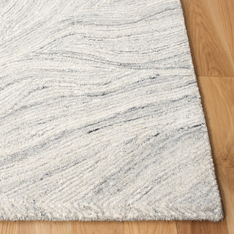Radabaugh Hand Tufted Wool And Cotton With Latex Abstract Rug, Rectangle 6' x 9'