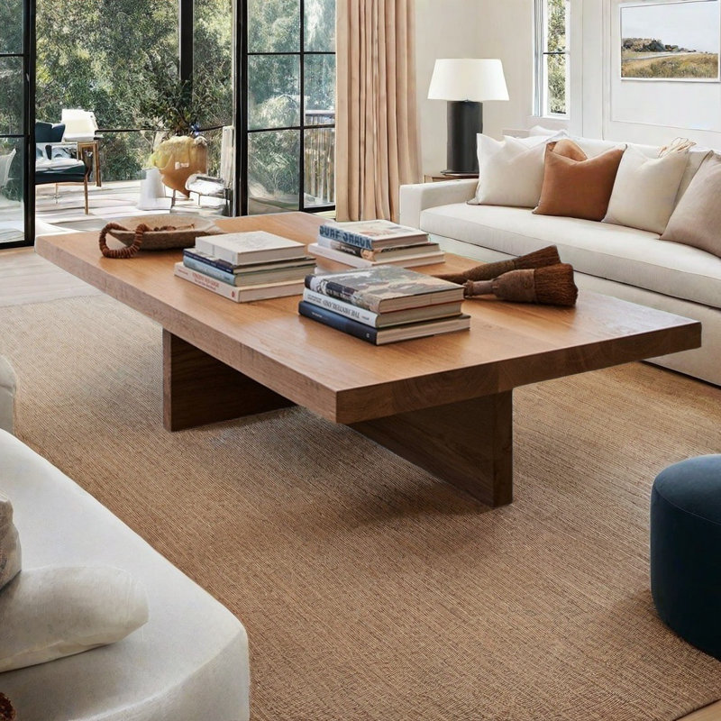 Creative simple coffee table, 17.70" H x 55.10" L x 27.60" W