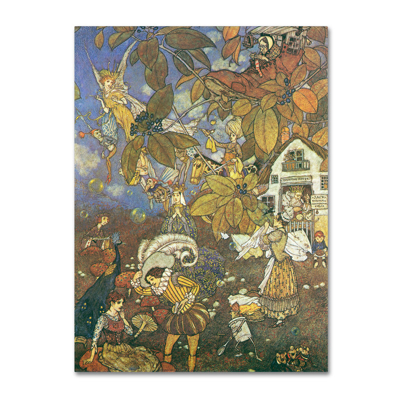 « ca fée 30 », art mural sur toile tendue, H 19 po x l 14 po