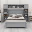 Lit plateforme double avec rangement double-1163661477
