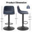 Ensemble de 2 tabourets de bar réglables, tabourets de bar pivotants de style Mid-Century, tabourets de bar industriels avec dossier et chaises de bar à hauteur de comptoir-1260800166