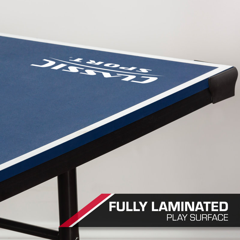 Classic Blue Foldable Steel Frame Table Tennis Table with Net