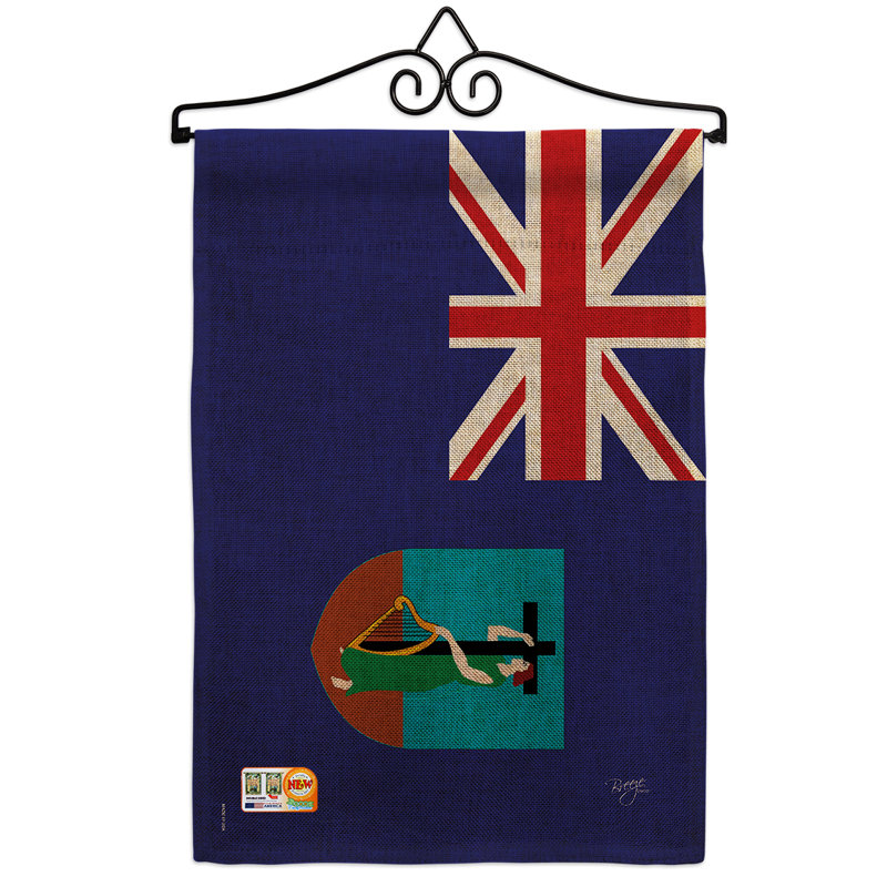 Polyester de montserrat à 2 côtés 19 x 13 po drapeau de jardin