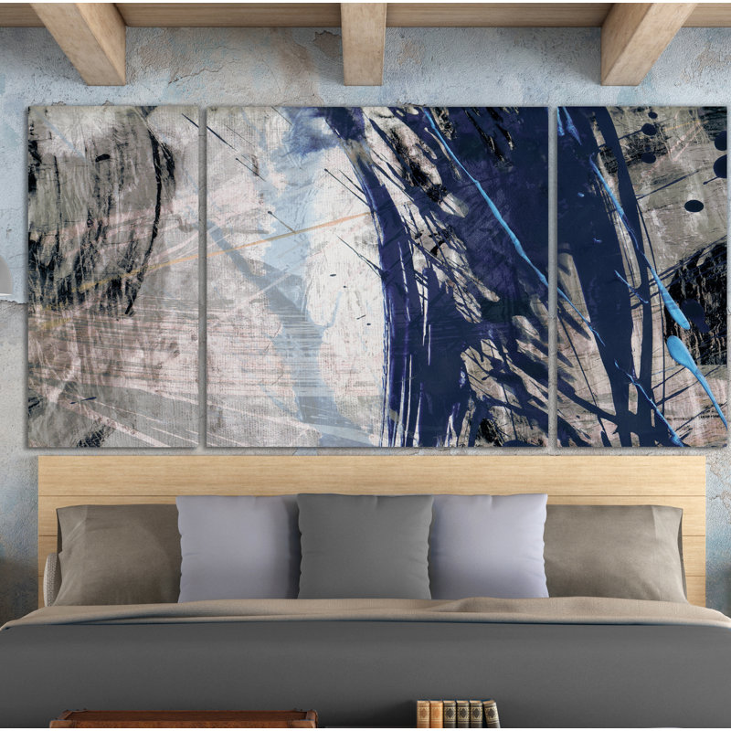 " Blue Noise II " Painting Print, 40" H x 80" W x 1.5" D