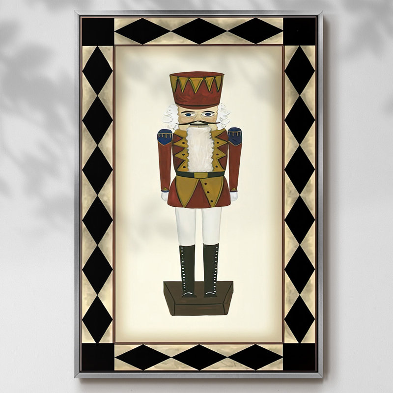 " Nutcracker ", Silver Floater Framed, 37" H x 25" W x 1.5" D