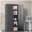 Armoire de rangement en métal 72 po H, armoire verrouillable en acier à outils noir avec portes et 4 tablettes, grands classeurs pour systèmes de rangement de garage, classeur verrouillable pour bureau personnel, salle de classe / garde-manger
