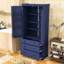 Garde-manger Natalene, armoire haute autoportante avec 3 tiroirs et tablettes réglables-1682717141
