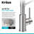 KRAUS Bolden 2-In-1 Commercial Style Pull-Down Single Handle Water Filter Kitchen Faucet In Spot-Free With Purita 2-Stage Under-Sink Filtration System-103150502