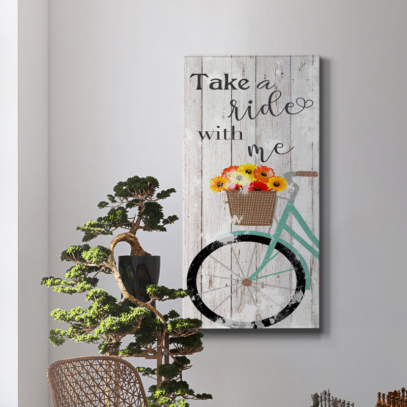 «Ride de bicyclette», impression sur toile tendue, H 40 po x l 20 po x P 1 po