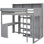 Lit mezzanine simple en bois, avec bureau de loisirs et lit de rangement-1259099384