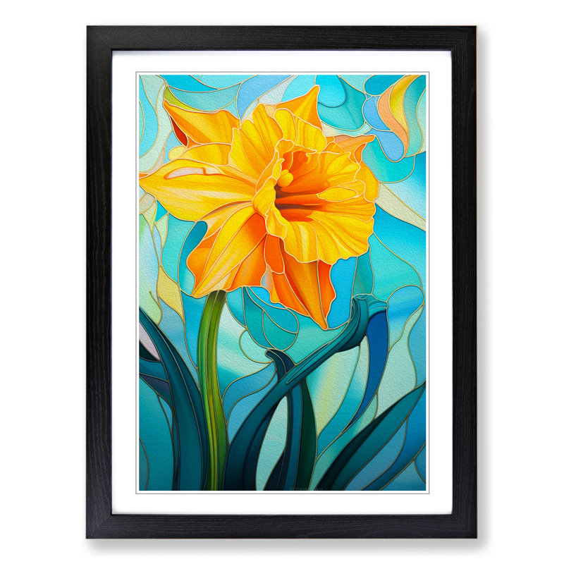 Single Picture Frame Print on Wood, Black Framed, 64cm H x 46cm W
