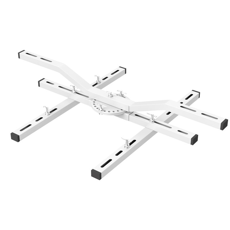 Support de chauffage de garage encastré, en acier robuste, capacité de 90 kg (200 lb), pivotant à 360°, compatible avec les solives de 40 à 60 cm (16 à 24 po), amortit les vibrations des unités de climatisation et de chauffage.