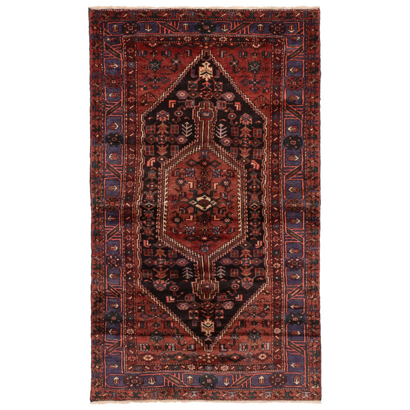 Andelz Black, Red Rug 4'1" x 7'1"