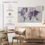 «Old World Map», impression murale sur toile mauve et grise-301758559