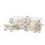 Canapé modulaire en tissu de L 101,9 po, canapé convertible en L à 3 places avec repose-pieds mobile Cashmere-344588548
