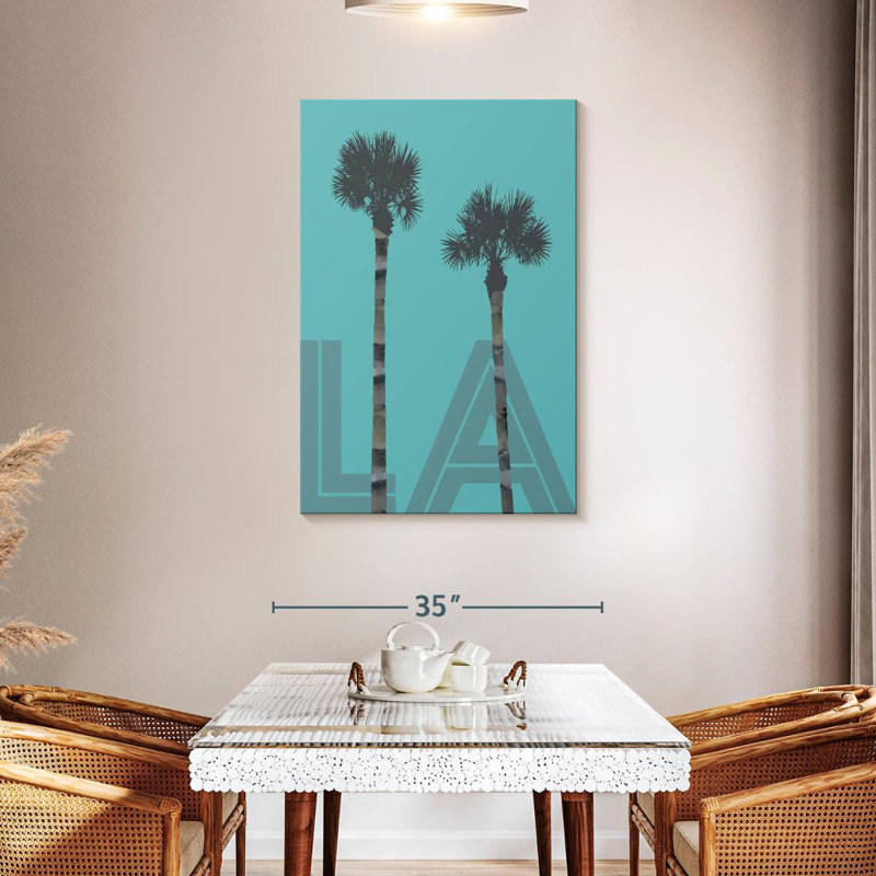 Aime Palm Trees LA - bleu, H 30 po x l 20 po
