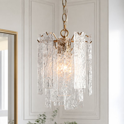 Kethe 1-Light Hand Blown Glass Dimmable Pendant